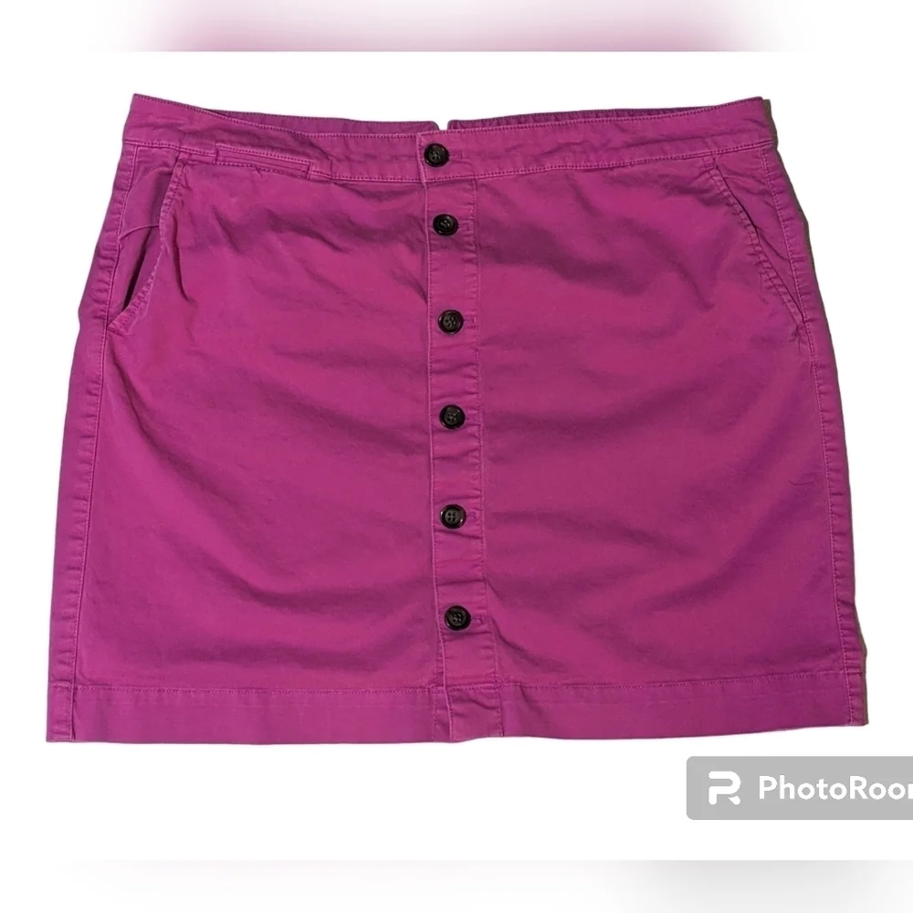GAP Barbie Pink Button Front Mini Skirt Size 12 Y2K Preppy Cottagecore
